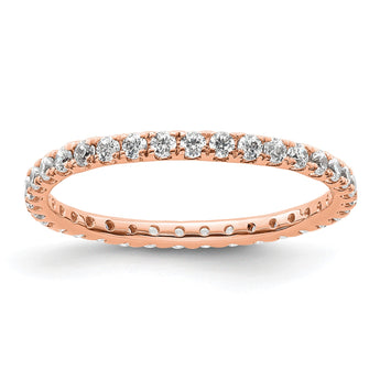 True Origin 14k Rose Gold 1/2 carat Lab Grown Diamond VS+ F+ Complete Size 6 Eternity Band - Birthstone Company