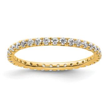 True Origin 14k 1/2 carat Lab Grown Diamond VS+ F+ Complete Size 6.5 Eternity Band - Birthstone Company