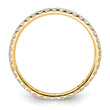 True Origin 14k 1/2 carat Lab Grown Diamond VS+ F+ Complete Size 8.5 Eternity Band - Birthstone Company
