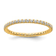 True Origin 14k 1/2 carat Lab Grown Diamond VS+ F+ Complete Size 8.5 Eternity Band - Birthstone Company