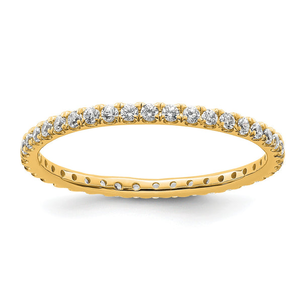 True Origin 14k 1/2 carat Lab Grown Diamond VS+ F+ Complete Size 8.5 Eternity Band - Birthstone Company