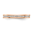 14k Rose Gold 1/2 carat Lab Grown Diamond VS/SI+ G+ Complete Channel Set Size 4 Eternity Band - Birthstone Company
