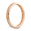 14k Rose Gold 1/2 carat Lab Grown Diamond VS/SI+ G+ Complete Channel Set Size 4 Eternity Band - Birthstone Company