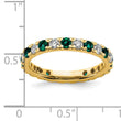 14K Lab Grown Diamond VS/SI GH & Cr Alexandrite Eternity Band