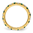 14K Lab Grown Diamond VS/SI GH & Cr Emerald Eternity Band