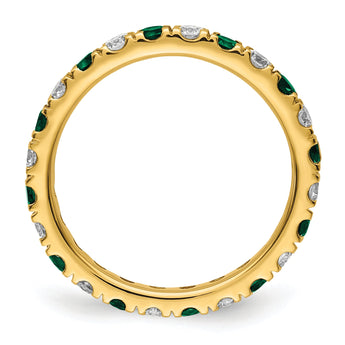14K Lab Grown Diamond VS/SI GH & Cr Emerald Eternity Band