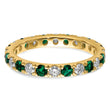 14K Lab Grown Diamond VS/SI GH & Cr Emerald Eternity Band