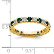 14K Lab Grown Diamond VS/SI GH & Cr Emerald Eternity Band