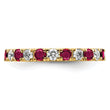 14K Lab Grown Diamond VS/SI GH & Cr Ruby Eternity Band
