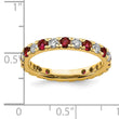 14K Lab Grown Diamond VS/SI GH & Cr Ruby Eternity Band