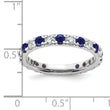 14K White Gold Lab Grown Dia VS/SI GH & Cr Blue Sapp Eternity Ban