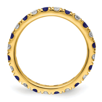 14K Lab Grown Diamond VS/SI GH & Cr Blue Sapp Eternity Band