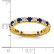 14K Lab Grown Diamond VS/SI GH & Cr Blue Sapp Eternity Band