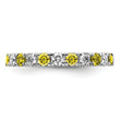 14K White Gold Lab Grown Dia VS/SI GH & Cr Yellow Sapp Eternity B