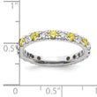 14K White Gold Lab Grown Dia VS/SI GH & Cr Yellow Sapp Eternity B