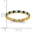 14K Lab Grown Diamond VS/SI GH & Cr Alexandrite Eternity Band