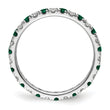 14K White Gold Lab Grown Dia VS/SI GH & Cr Emerald Eternity Band