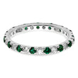 14K White Gold Lab Grown Dia VS/SI GH & Cr Emerald Eternity Band