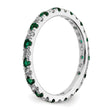 14K White Gold Lab Grown Dia VS/SI GH & Cr Emerald Eternity Band