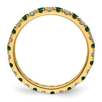 14K Lab Grown Diamond VS/SI GH & Cr Emerald Eternity Band
