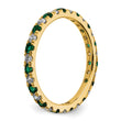 14K Lab Grown Diamond VS/SI GH & Cr Emerald Eternity Band