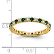 14K Lab Grown Diamond VS/SI GH & Cr Emerald Eternity Band
