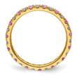 14K Lab Grown Diamond VS/SI GH & Cr Pink Sapp Eternity Band