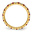 14K Lab Grown Diamond VS/SI GH & Cr Ruby Eternity Band