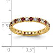 14K Lab Grown Diamond VS/SI GH & Cr Ruby Eternity Band