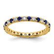 14K Lab Grown Diamond VS/SI GH & Cr Blue Sapp Eternity Band