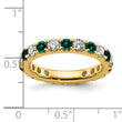 14K Lab Grown Diamond VS/SI GH & Cr Alexandrite Eternity Band