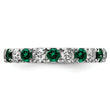 14K White Gold Lab Grown Dia VS/SI GH & Cr Emerald Eternity Band