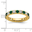 14K Lab Grown Diamond VS/SI GH & Cr Emerald Eternity Band