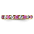 14K Lab Grown Diamond VS/SI GH & Cr Pink Sapp Eternity Band - Birthstone Company