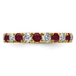 14k 1 carat Lab Grown Diamond VS/SI+ G+ and Lab Created Ruby Size 4 Eternity Band - Birthstone Company
