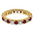 14k 1 carat Lab Grown Diamond VS/SI+ G+ and Lab Created Ruby Size 4 Eternity Band - Birthstone Company