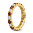 14K Lab Grown Diamond VS/SI GH & Cr Ruby Eternity Band