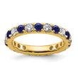 14K Lab Grown Diamond VS/SI GH & Cr Blue Sapp Eternity Band
