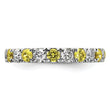 14K White Gold Lab Grown Dia VS/SI GH & Cr Yellow Sapp Eternity B
