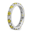 14K White Gold Lab Grown Dia VS/SI GH & Cr Yellow Sapp Eternity B - Birthstone Company