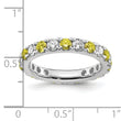 14K White Gold Lab Grown Dia VS/SI GH & Cr Yellow Sapp Eternity B - Birthstone Company