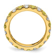 14K Lab Grown Diamond VS/SI GH & Cr Yellow Sapp Eternity Band - Birthstone Company