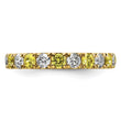 14K Lab Grown Diamond VS/SI GH & Cr Yellow Sapp Eternity Band - Birthstone Company