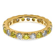 14K Lab Grown Diamond VS/SI GH & Cr Yellow Sapp Eternity Band - Birthstone Company