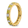 14K Lab Grown Diamond VS/SI GH & Cr Yellow Sapp Eternity Band