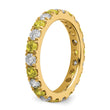 14K Lab Grown Diamond VS/SI GH & Cr Yellow Sapp Eternity Band - Birthstone Company