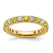 14K Lab Grown Diamond VS/SI GH & Cr Yellow Sapp Eternity Band - Birthstone Company