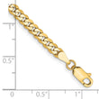 14K 7 inch 3.9mm Flat Beveled Curb with Lobster Clasp Bracelet