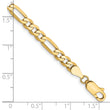 14K 7 inch 4.75mm Flat Figaro with Lobster Clasp Bracelet