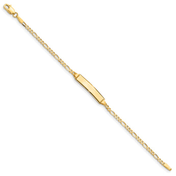 14k Baby Figaro ID Bracelet